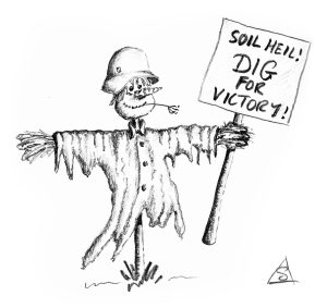 Sketch of a scarecrow © Stephen Llewelyn